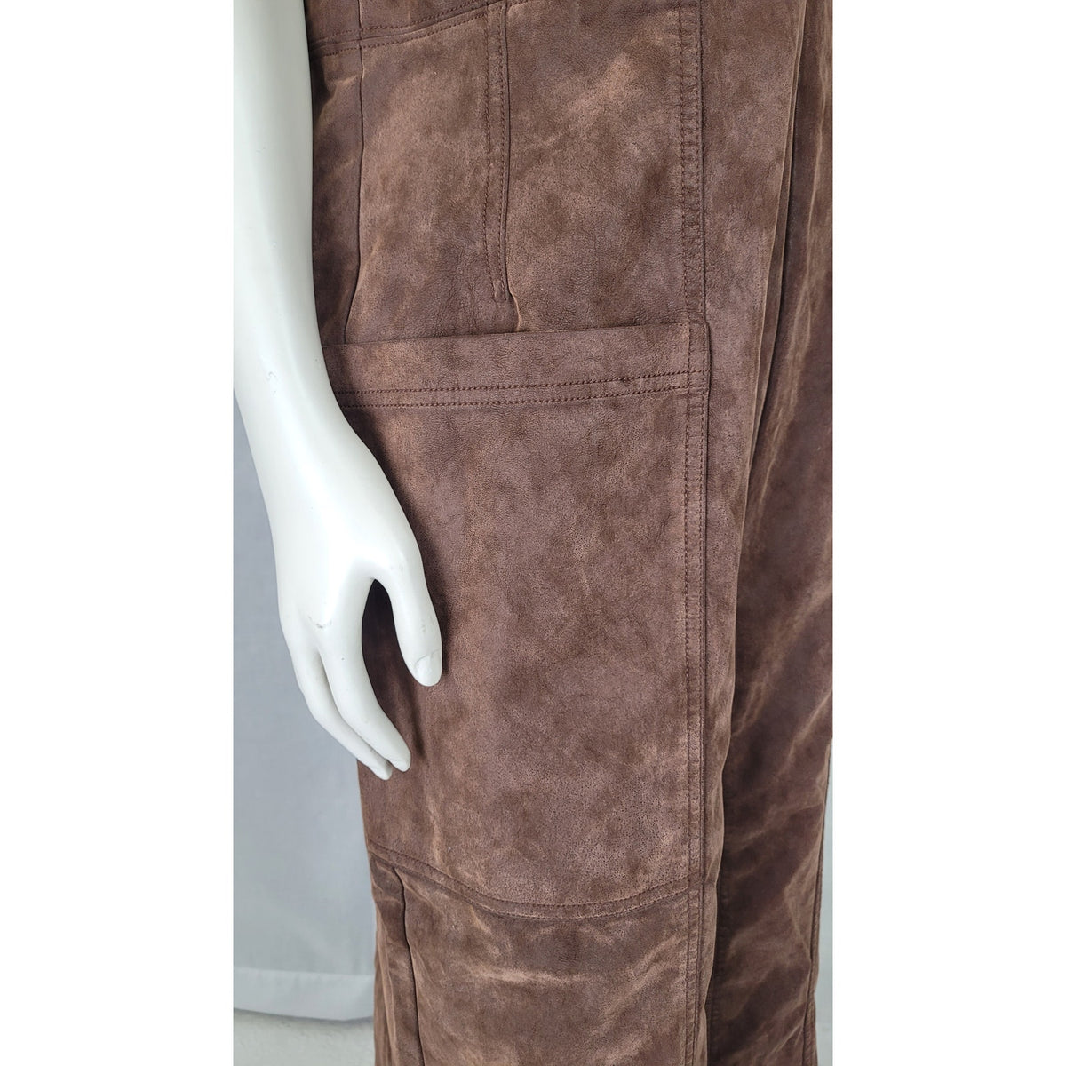 We The Free Nico Faux Suede One-Piece Brown Women's Sz M NWT