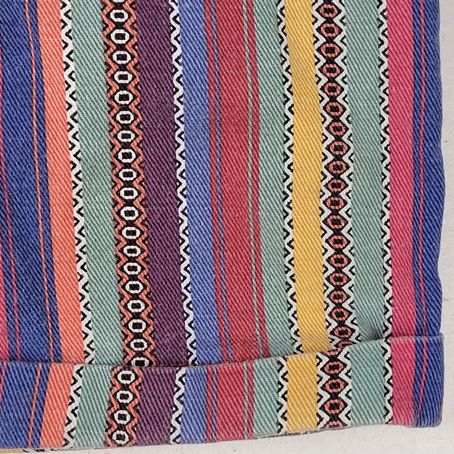 VTG 1980s-90s Forenza Multicolor Striped High-Rise Mom Shorts 33" Waist