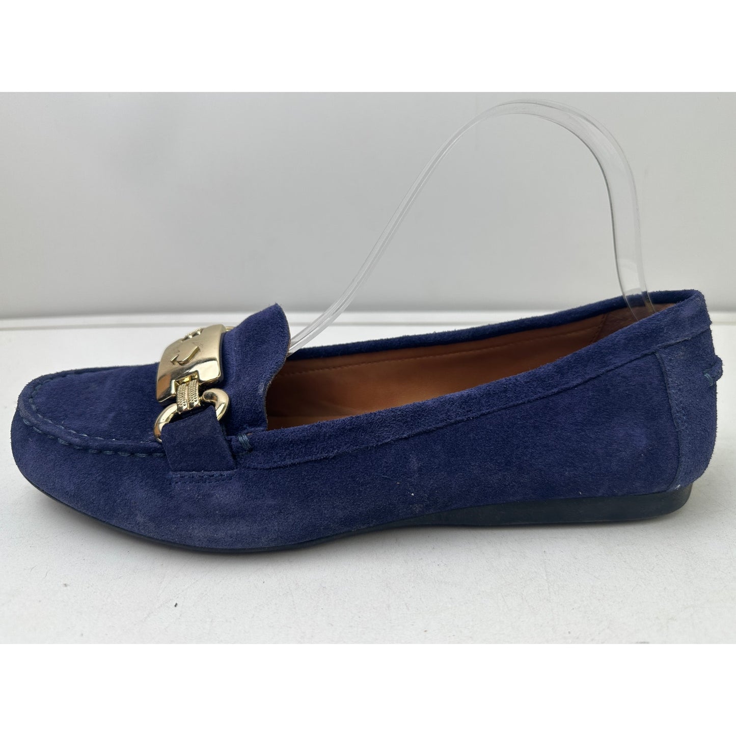Kate Spade New York Carson Navy Blue Suede Driving Loafers Women's Sz 8.5