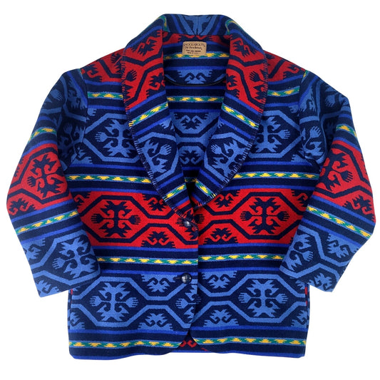 Vintage 90s Pendleton Multicolor Wool Southwestern Coat Jacket Women's Sz M