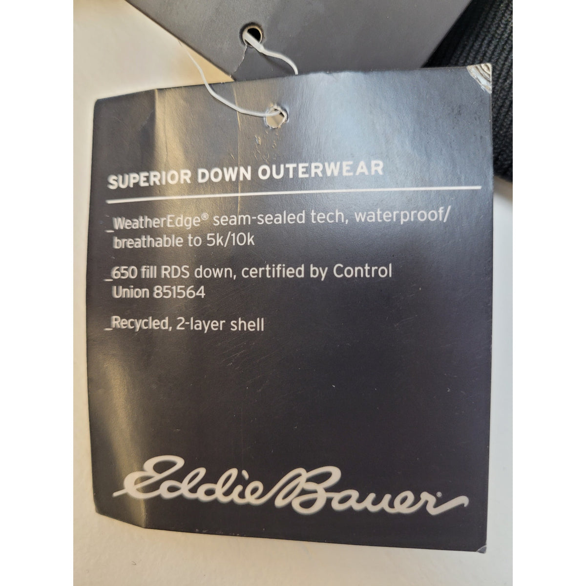 Eddie Bauer Superior Down Waterproof Bomber Jacket Men's Sz L NWT MSRP: $299