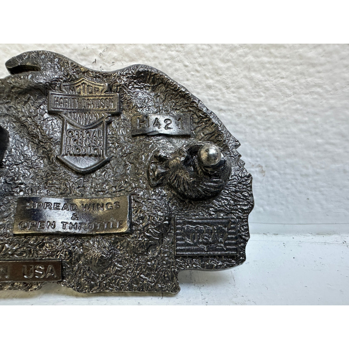 Vintage 1993 Harley-Davidson Baron USA Native Eagle H421 Belt Buckle