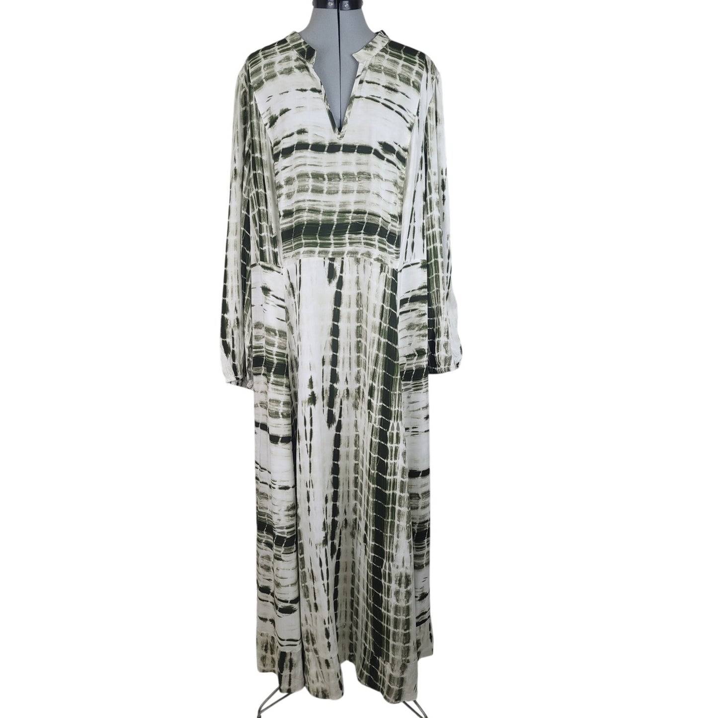 Soft Surroundings Melody Maxi Dress Green Tie Dye Dress Plus Size 3X MSRP: $150