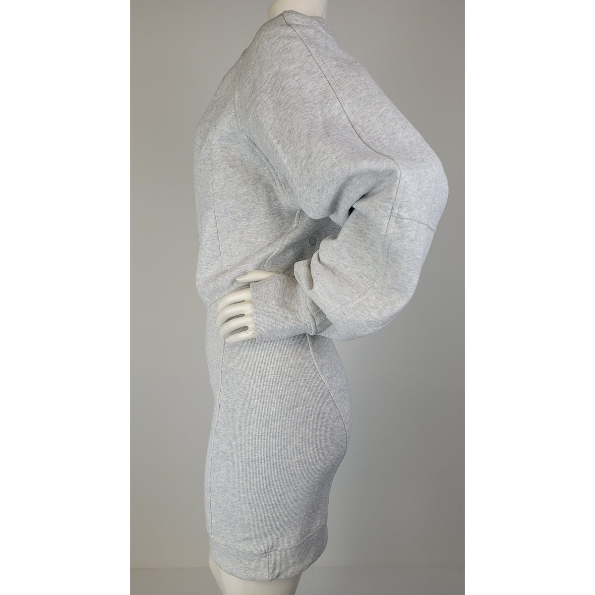 Lululemon Scuba Long Sleeve Dress Heathered Core Ultra Light Grey Women's Sz 4