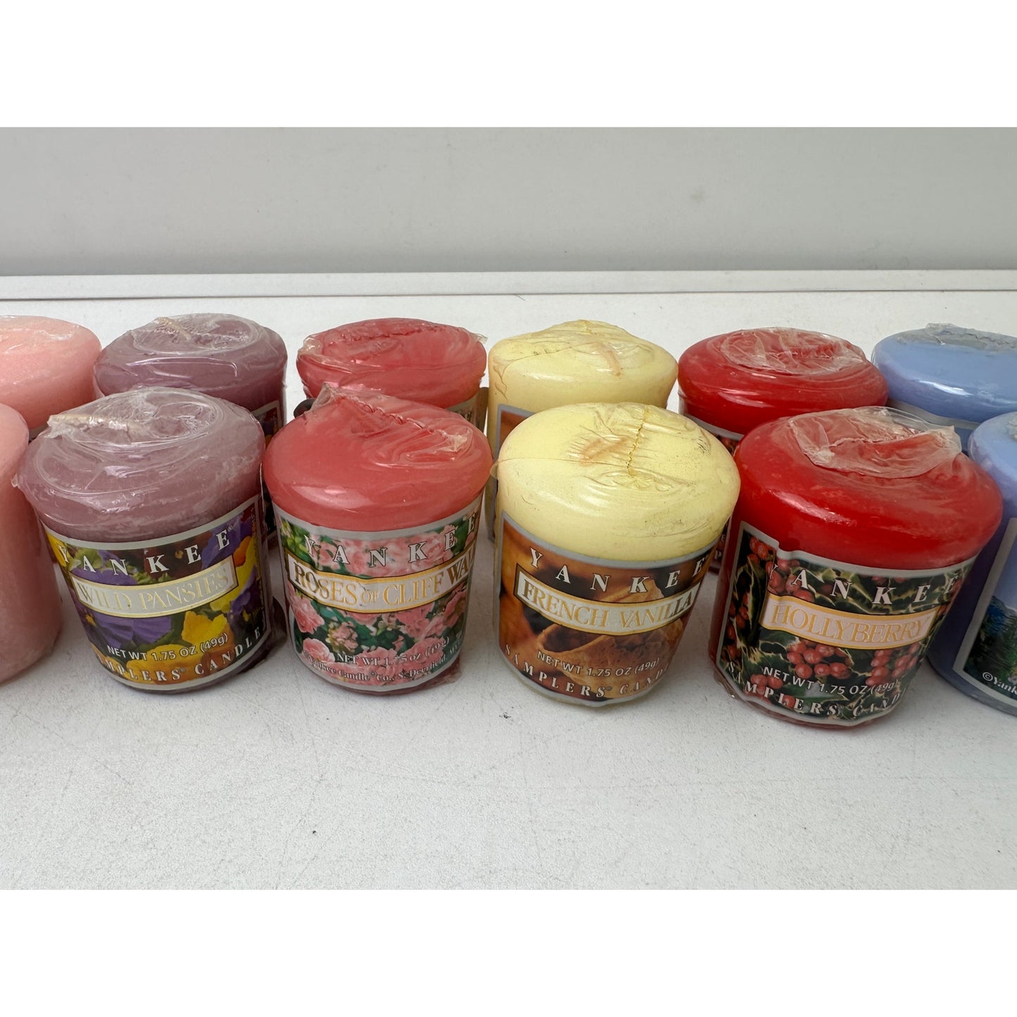 Lot of 23 Vintage Yankee Candle Votive Samplers - Sealed Retired Scents