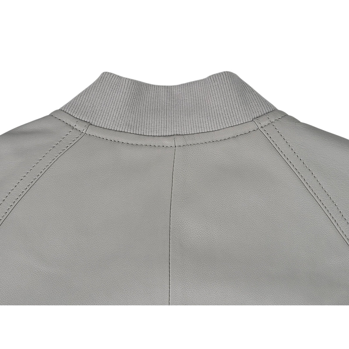 Vince Leather Bomber Jacket/Flight Jacket Light Grey Men's Sz XS
