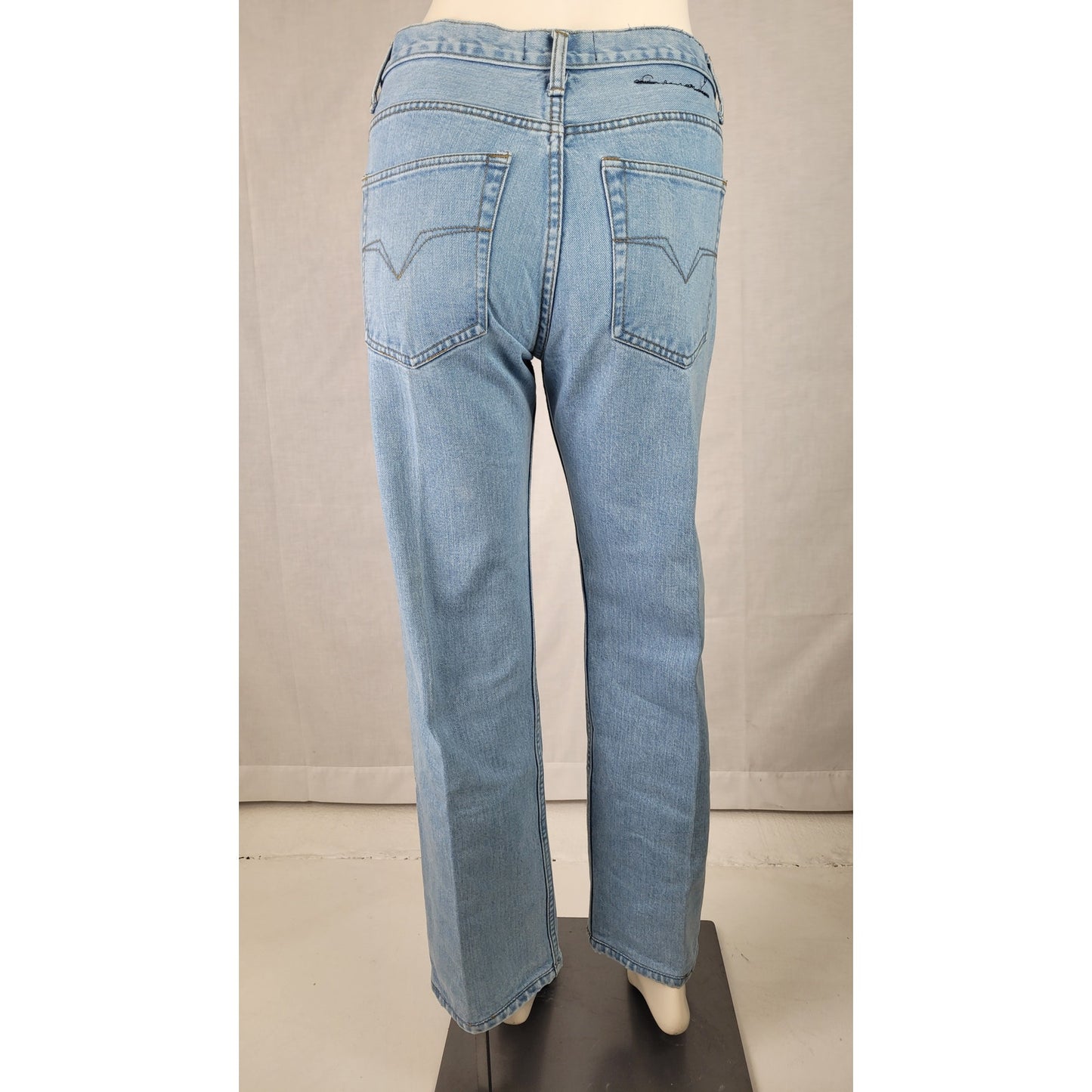 VTG 90s Versace Jeans Couture Light Wash Slightly Tapered Leg Women's Sz 29