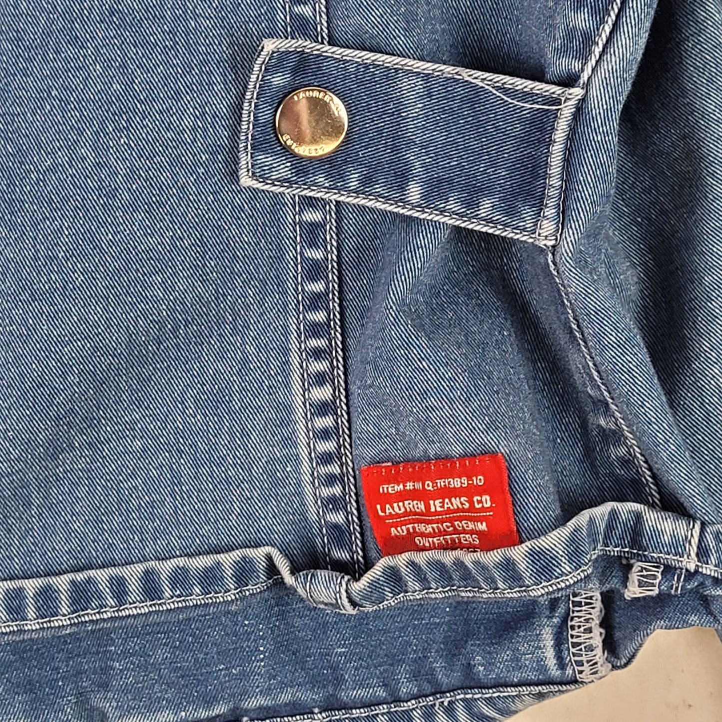 Lauren Jeans Company Vintage Blue Denim Jean Jacket Women's Sz S