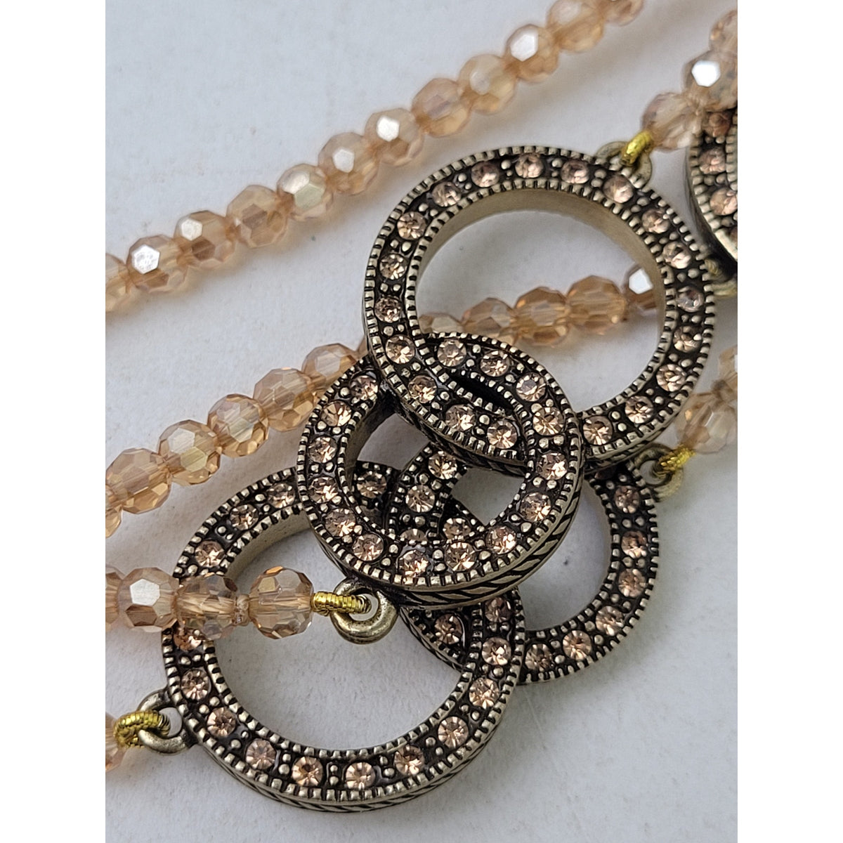Heidi Daus The Long and Short of It Beaded Crystal Toggle Deco Necklace