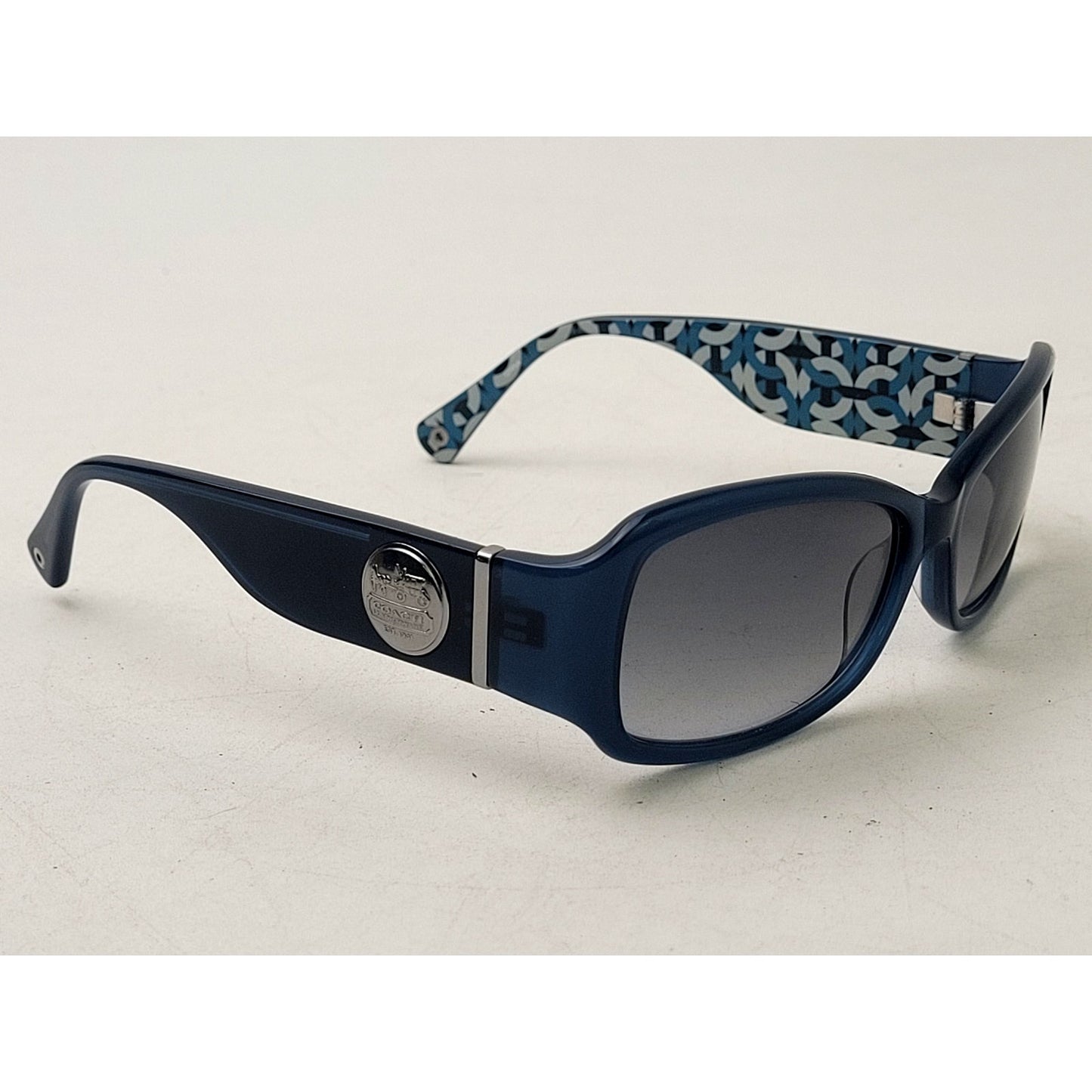 Y2K Coach S2009 Blue Logo Sunglasses w Case EUC