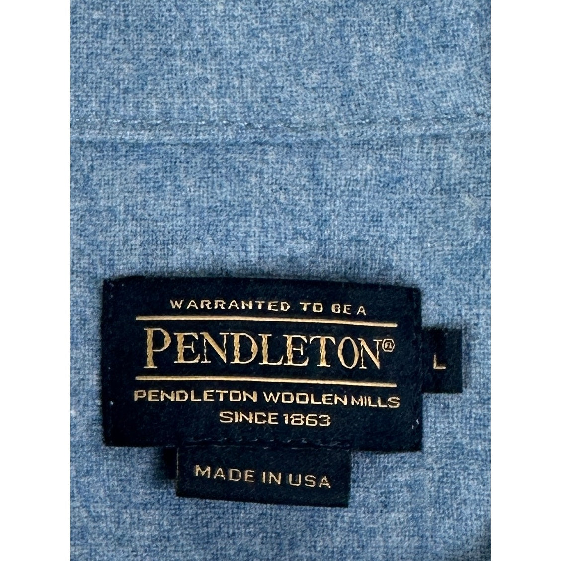 Pendleton Blue 100% Virgin Wool Western Shirt Women's Sz L