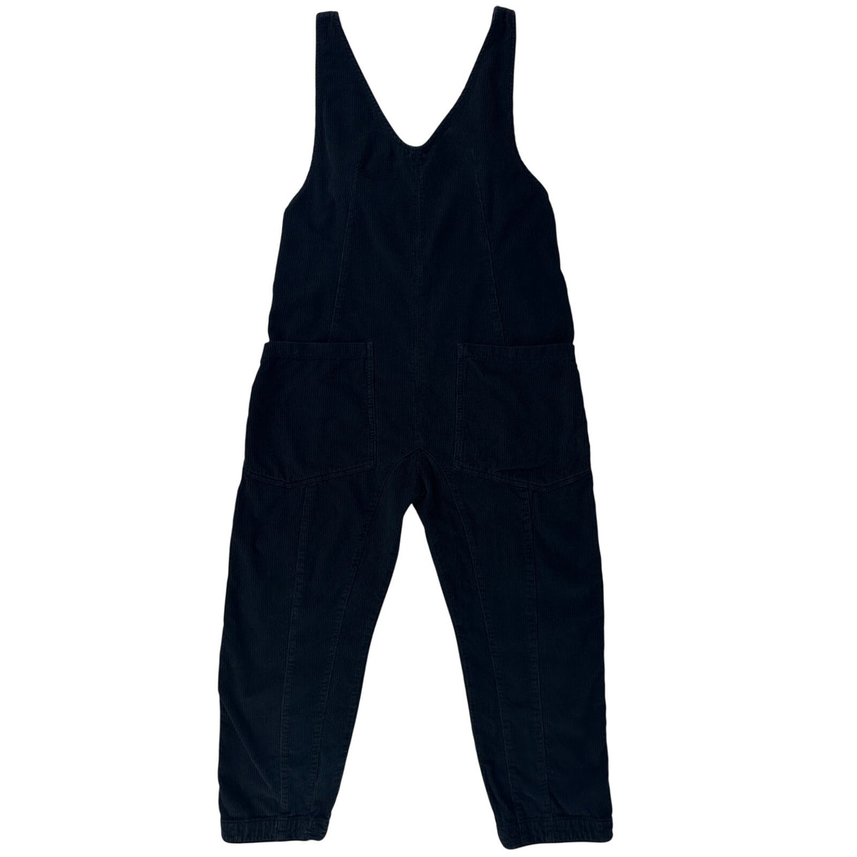 We The Free Free People Mineral Black High Roller Corduroy Jumpsuit Women's Sz S