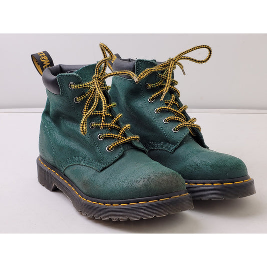 Dr. Martens 939 Ben Six-Eye Combat Boots Green Suede Sz 39 (8/8.5)