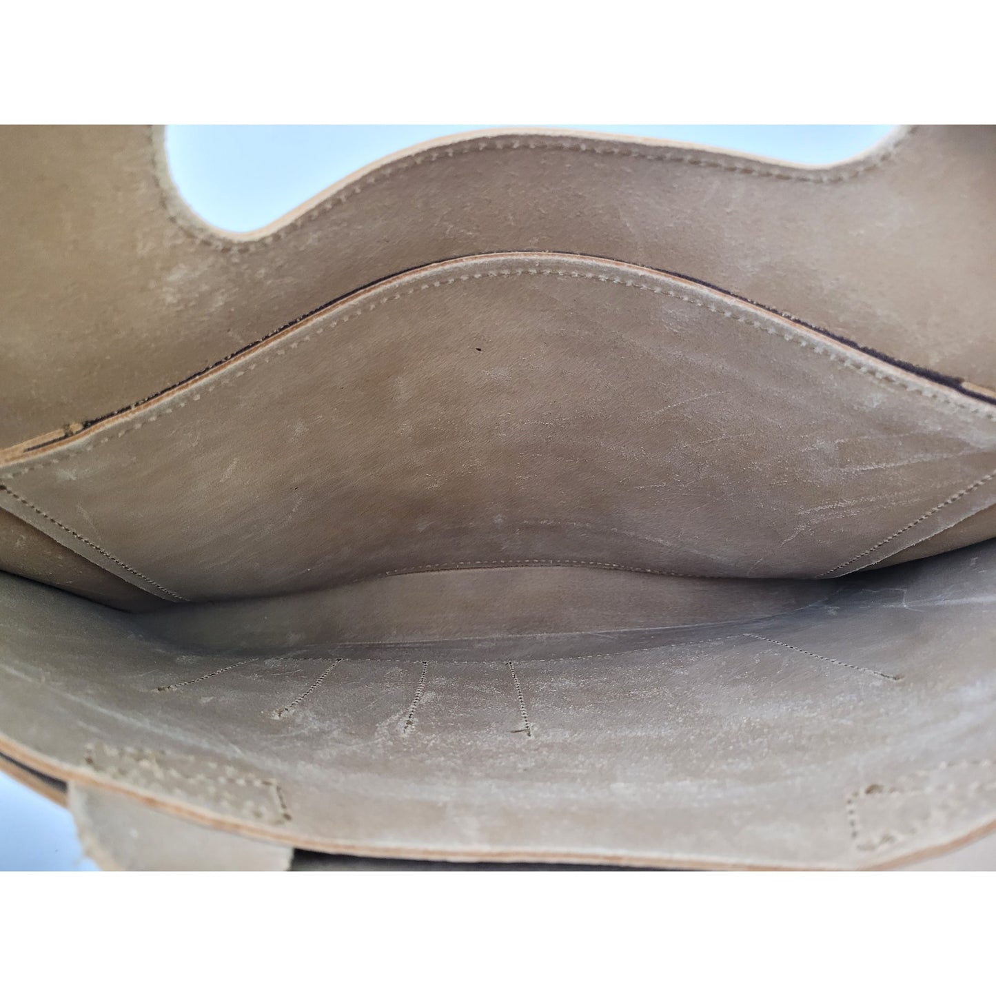 Vintage Rustico Leather Briefcase Messenger Bag Light Brown Made in USA