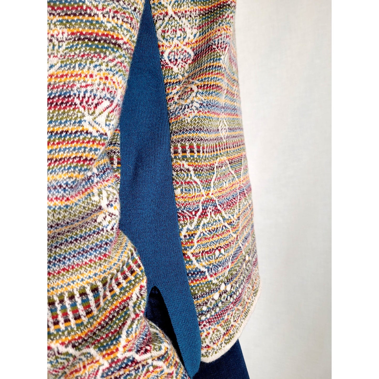 IVKO Woman Multicolor Wool Blend Pullover Sweater Size 40/L