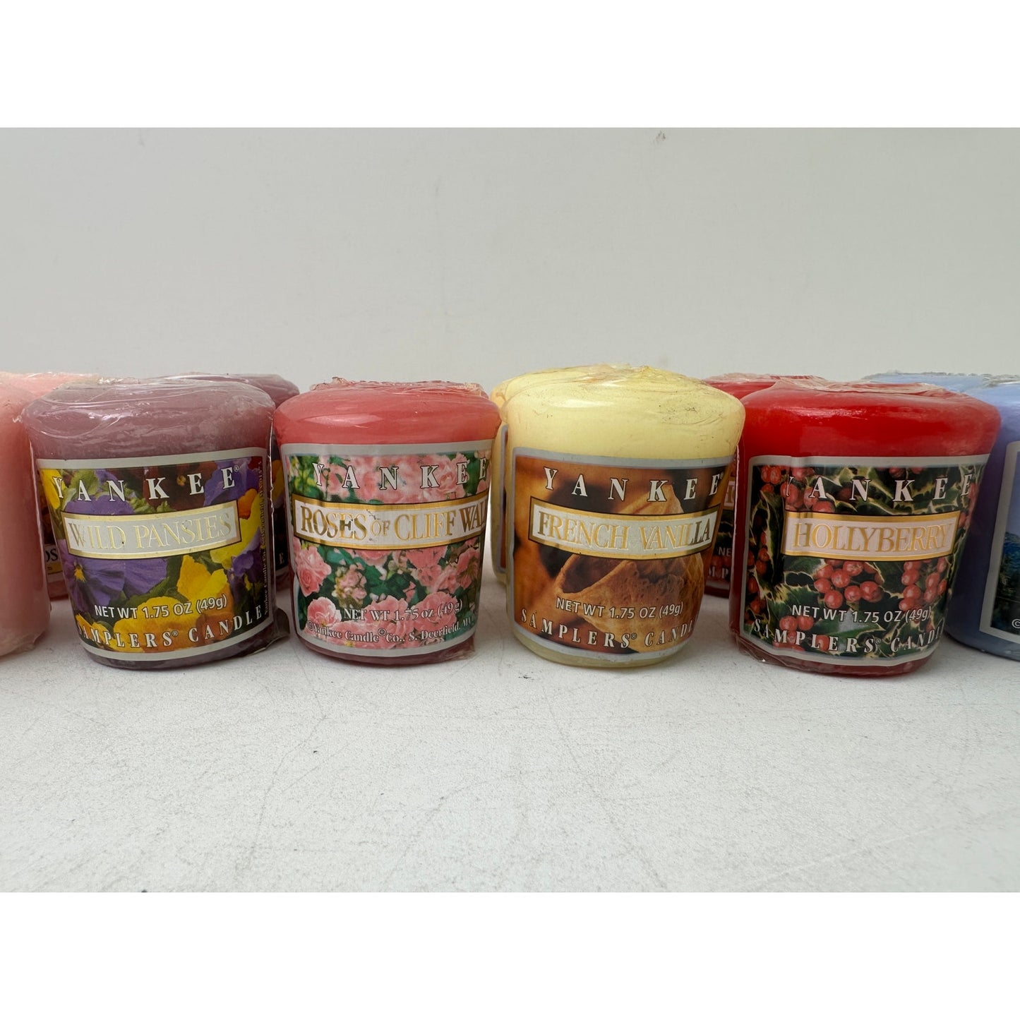 Lot of 23 Vintage Yankee Candle Votive Samplers - Sealed Retired Scents