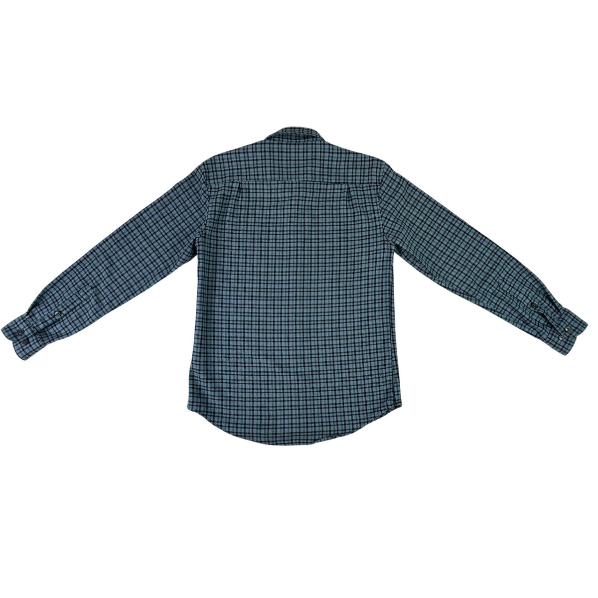 Pendleton Blue Plaid Long Sleeve Wool Shirt Cotton Lined Collar Men's Sz M