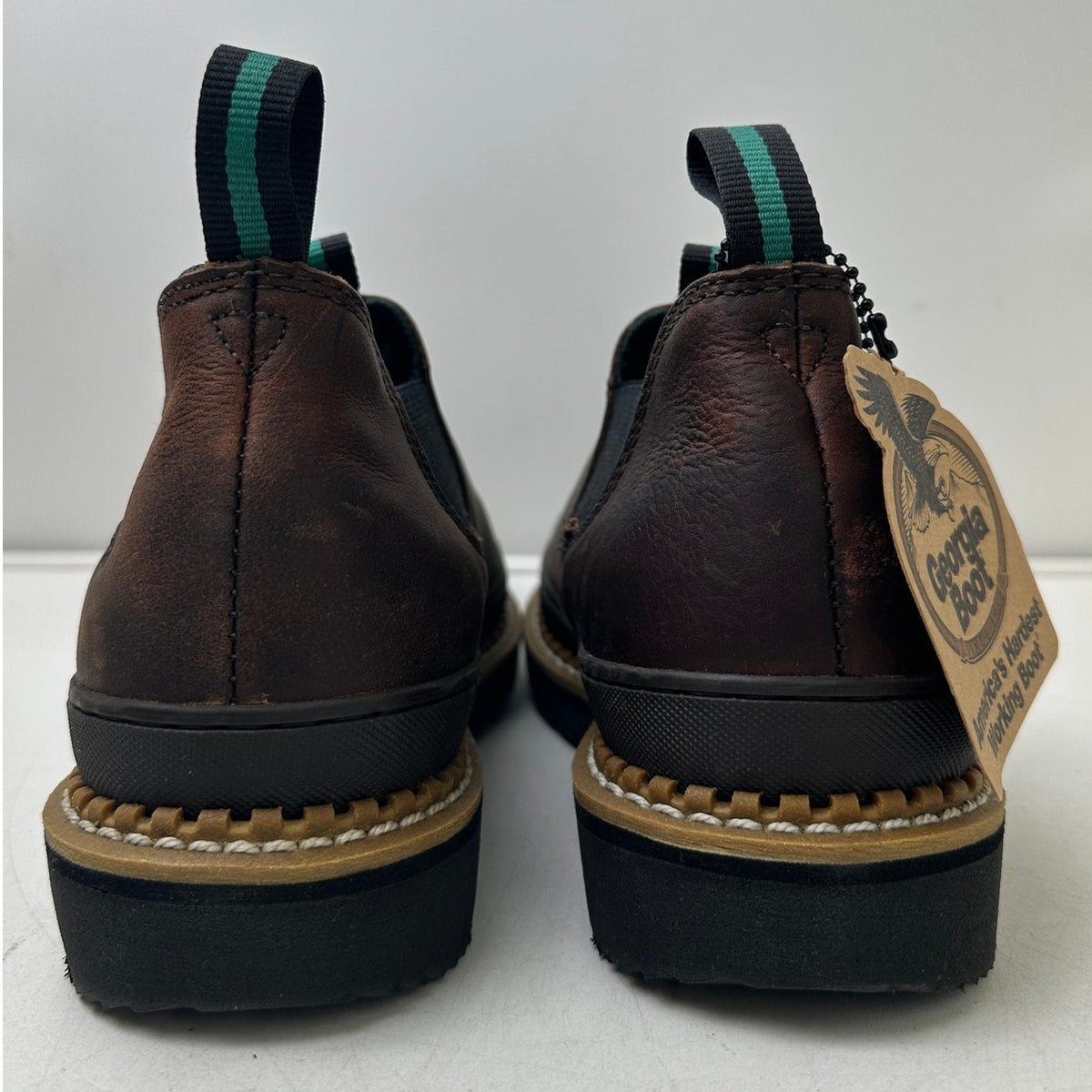 Georgia Boot Georgia Giant Romeo Brown Leather Slip-On Work Shoes Women's Sz 10