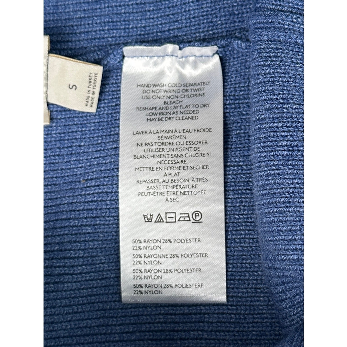 Maeve by Anthropologie Blue Knit Side-Stripe Track Pants Women's Sz S