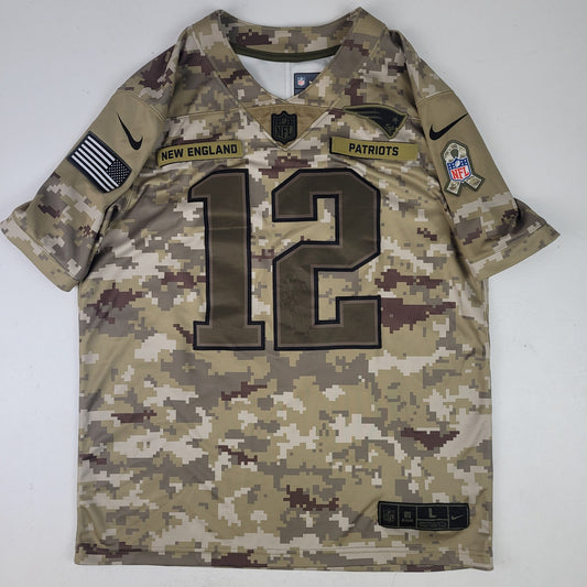 Nike Jersey New England Patriots Tom Brady Camo Salute to Service Men's Sz L