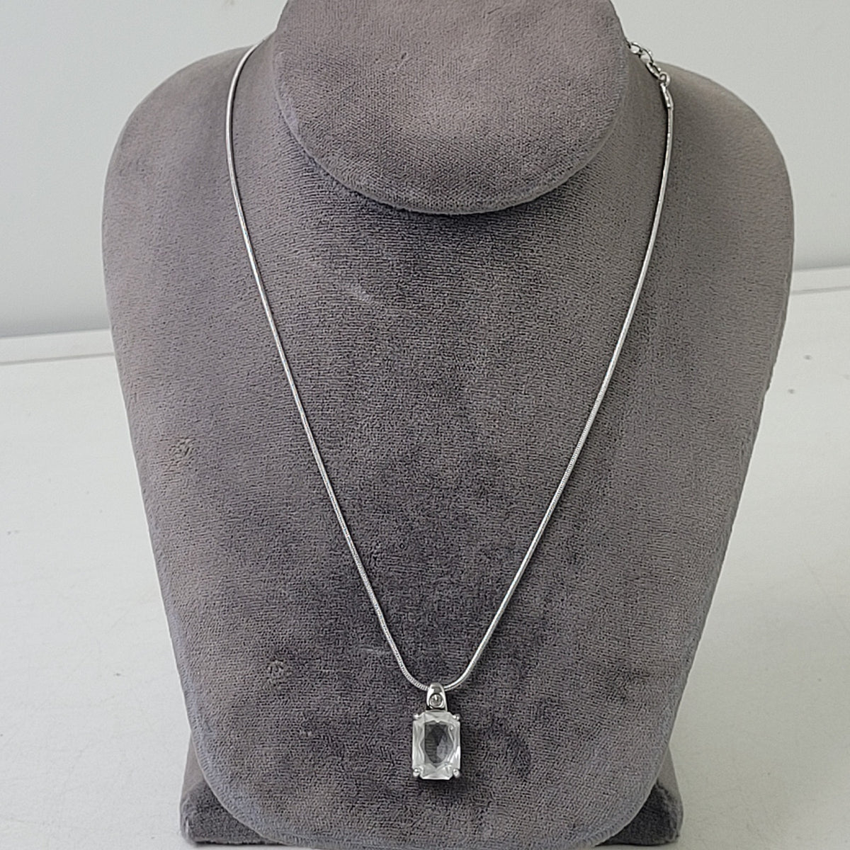 Vintage Swarovski Emerald Cut Crystal Necklace, Bracelet, Earring, Pin Set of 6