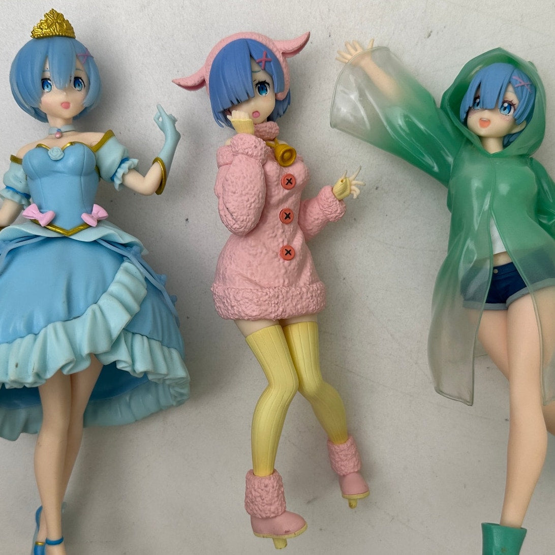 Re:Zero Starting Life in Another World Rem Prize Figure Trio Lot
