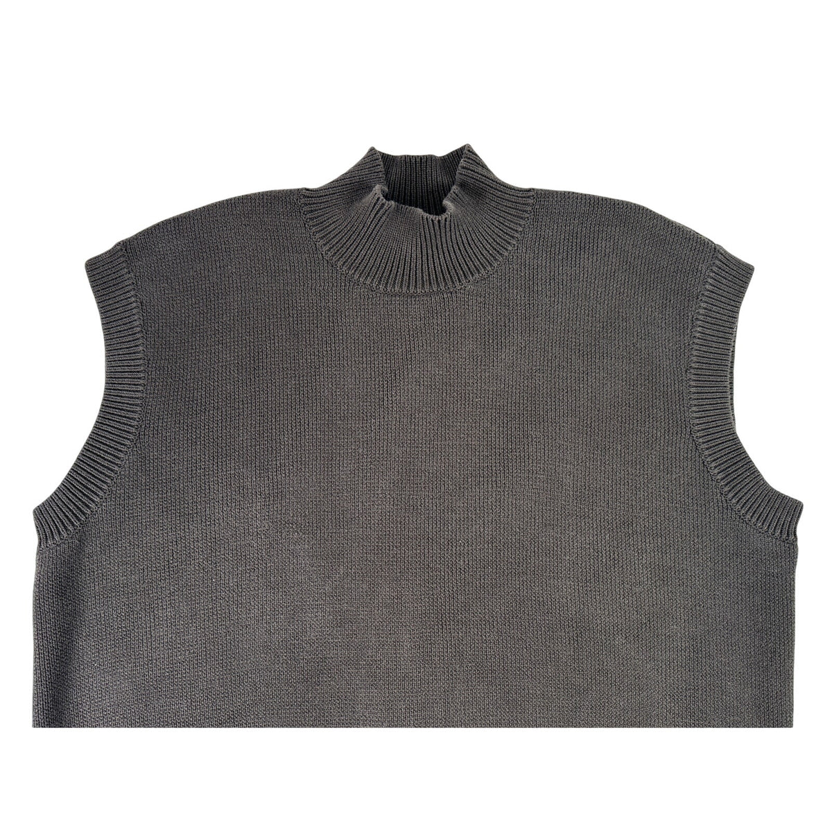 Fear of God Essentials Gray Mock Neck Knit Sweater Vest Men's Sz L