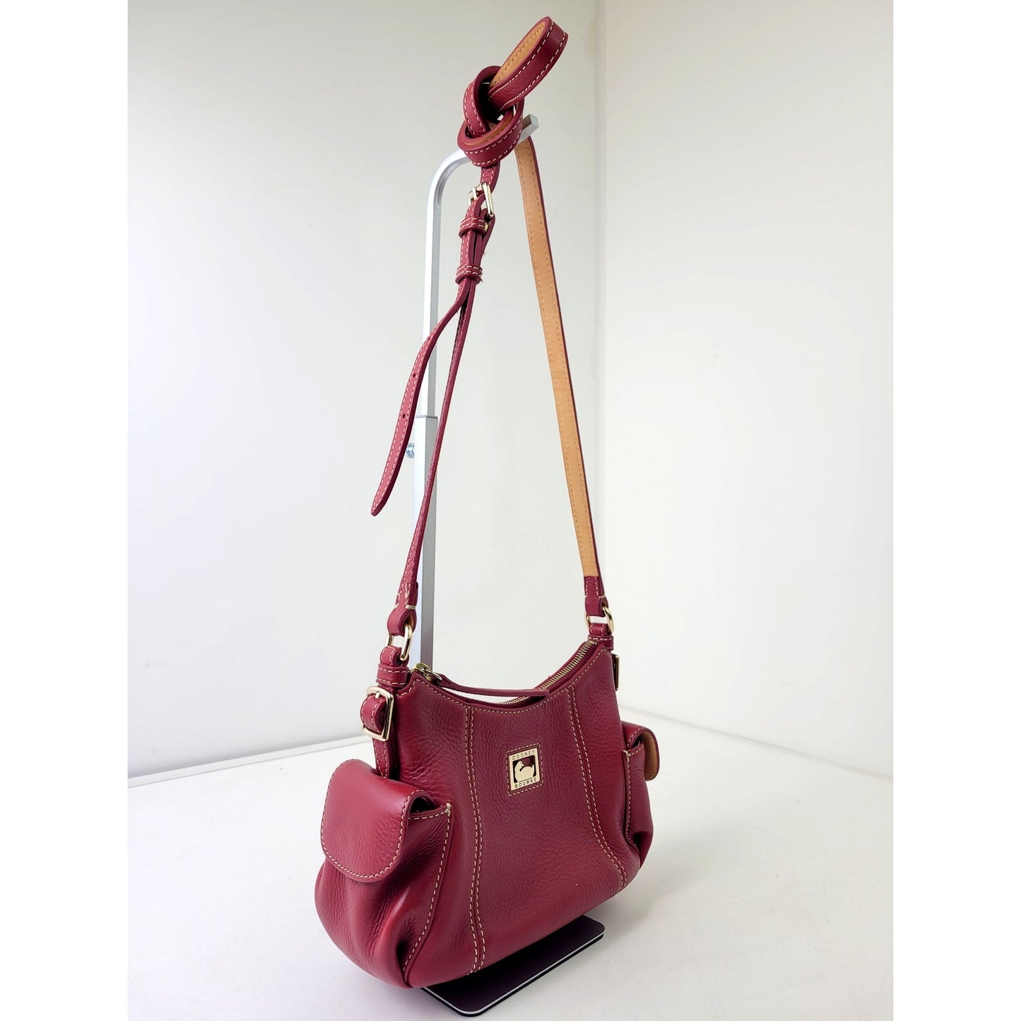 Dooney & Bourke Red Pebble Leather Crossbody Small Bag