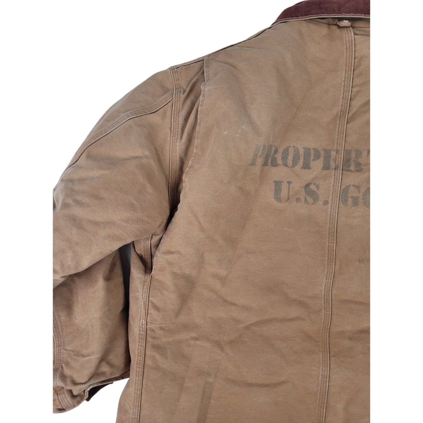 Carhartt C02 BRN Firm Duck Canvas Chore Coat Quilt Lined Men's Sz 48 (XL)
