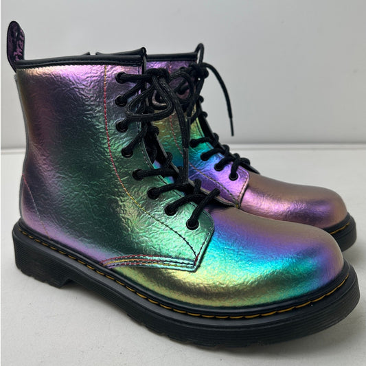 Dr. Martens 1460 Rainbow Crinkle Leather Boots Women's Sz 5