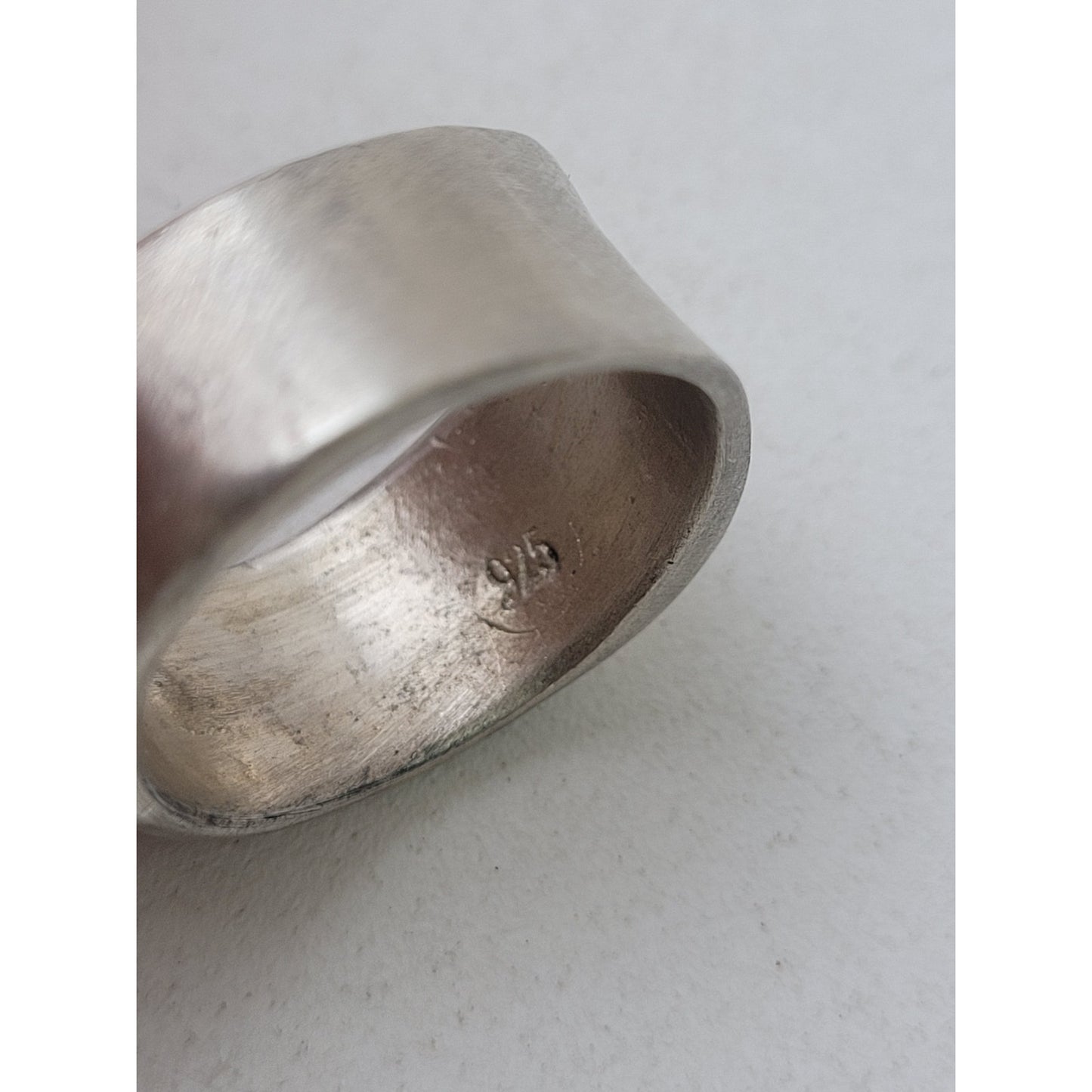 Lisa Leanard Designs Sterling Silver Diamond Ring Hammered Finish Sz 7 3/4
