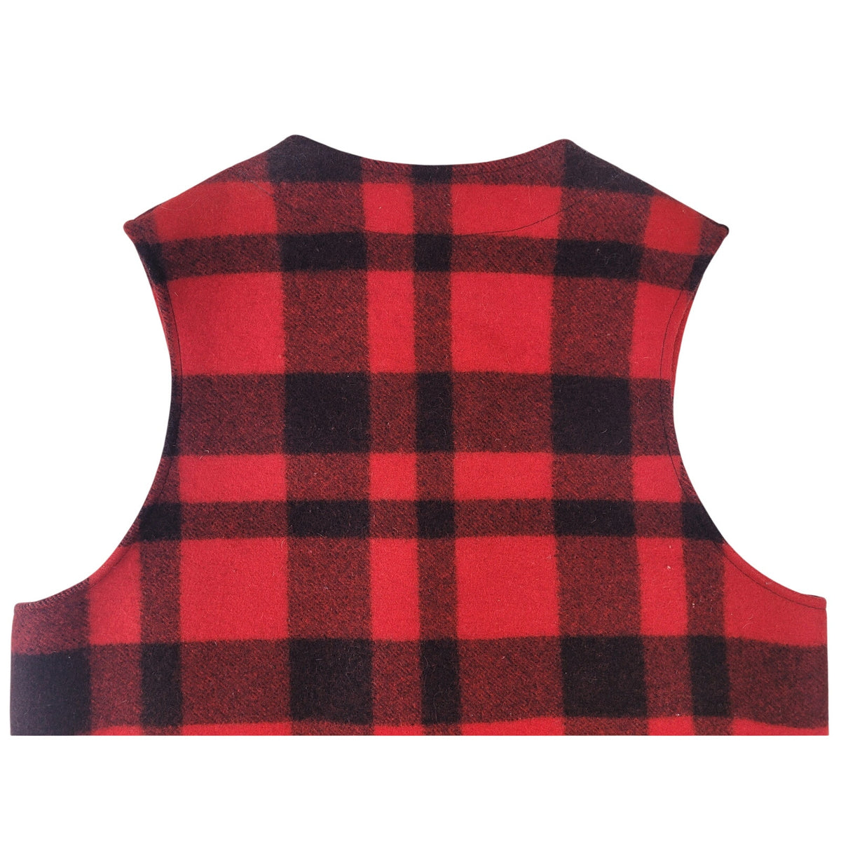 VTG 80s Filson Mackinaw Wool Vest Red & Black Buffalo Plaid Pattern Men's Sz 44