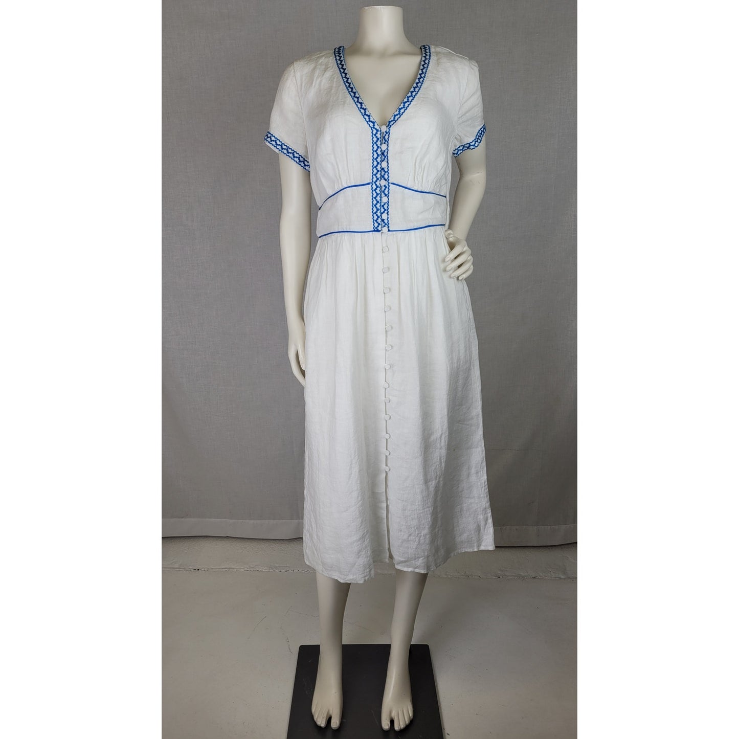 J.Crew Embroidered Linen Dress Women's Sz 4 NWT MSRP: $138