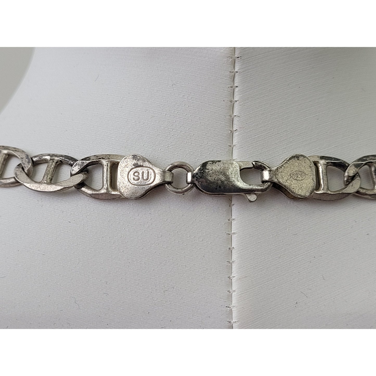 925 Solid Sterling Silver Mariner Link Chain Necklace Made in Italy 20" | 24 g