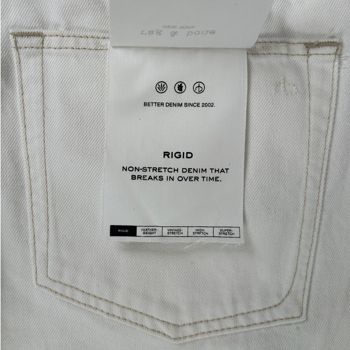 Rag & Bone White The Charlie High-Rise Barrel Jeans Women's Sz 28 NWT