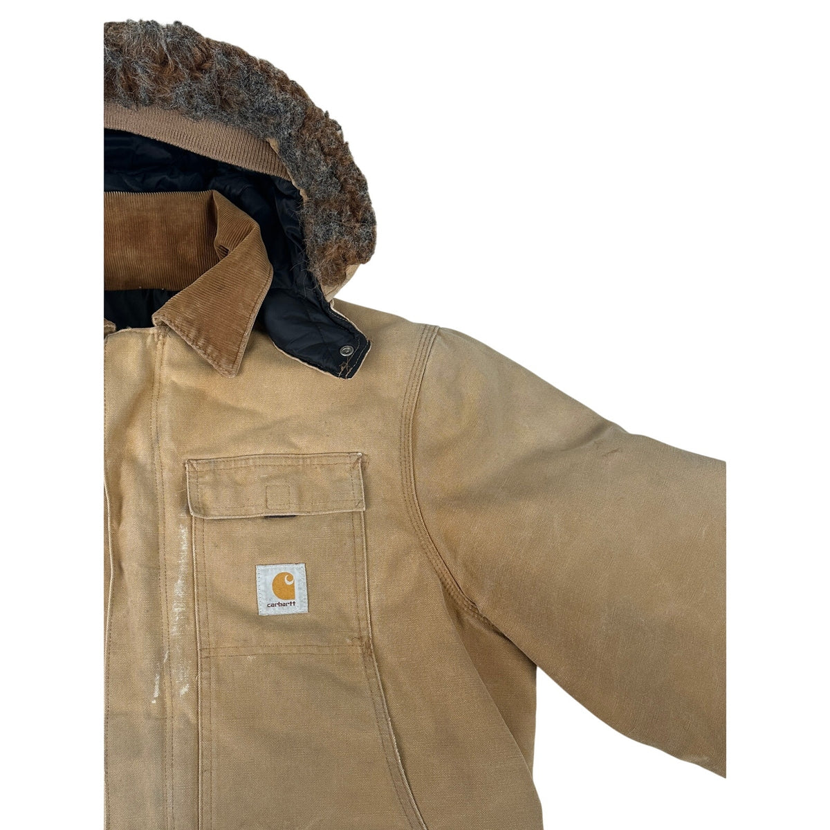 Vintage Carhartt Arctic Quilt Lined Traditional Duck Canvas Coat Men's Sz Medium