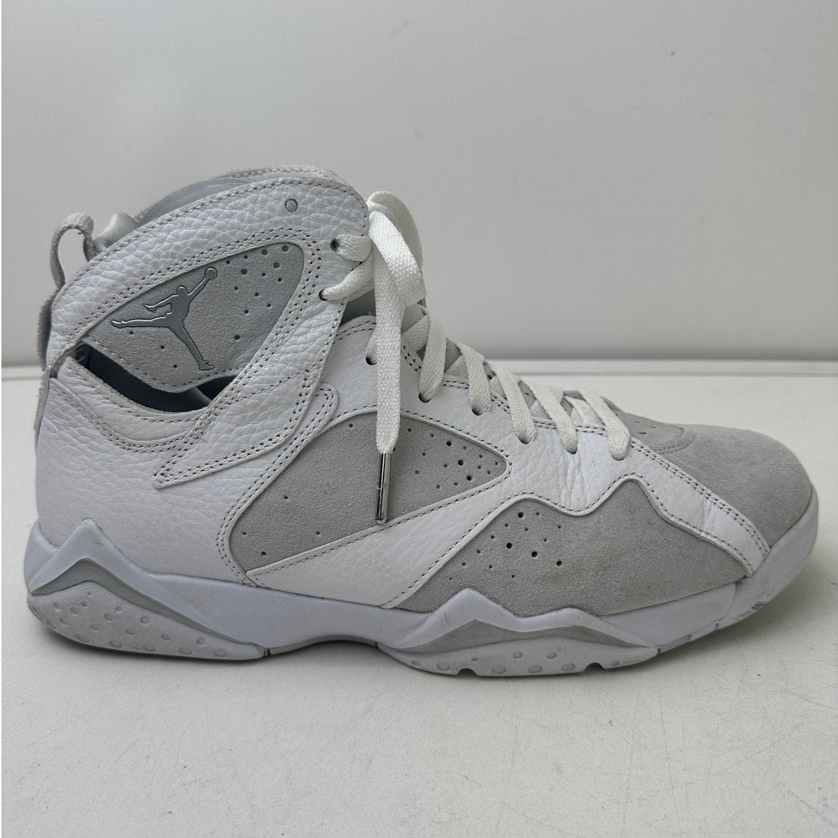 Air Jordan 7 Retro Pure Money Pure White/ Pure Platinum Sneakers Men's Sz 9