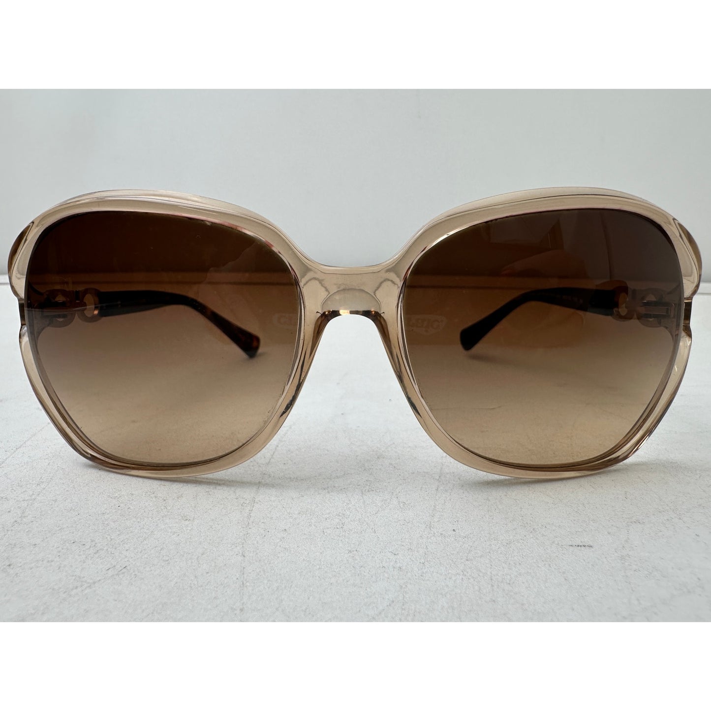 Coach HC8145 Kissing C Translucent Nude Butterfly Sunglasses