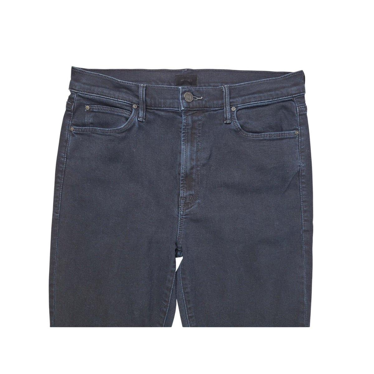 MOTHER The Stunner Zip Two Step Fray Dark Wash Skinny Jeans | Women's Sz 30