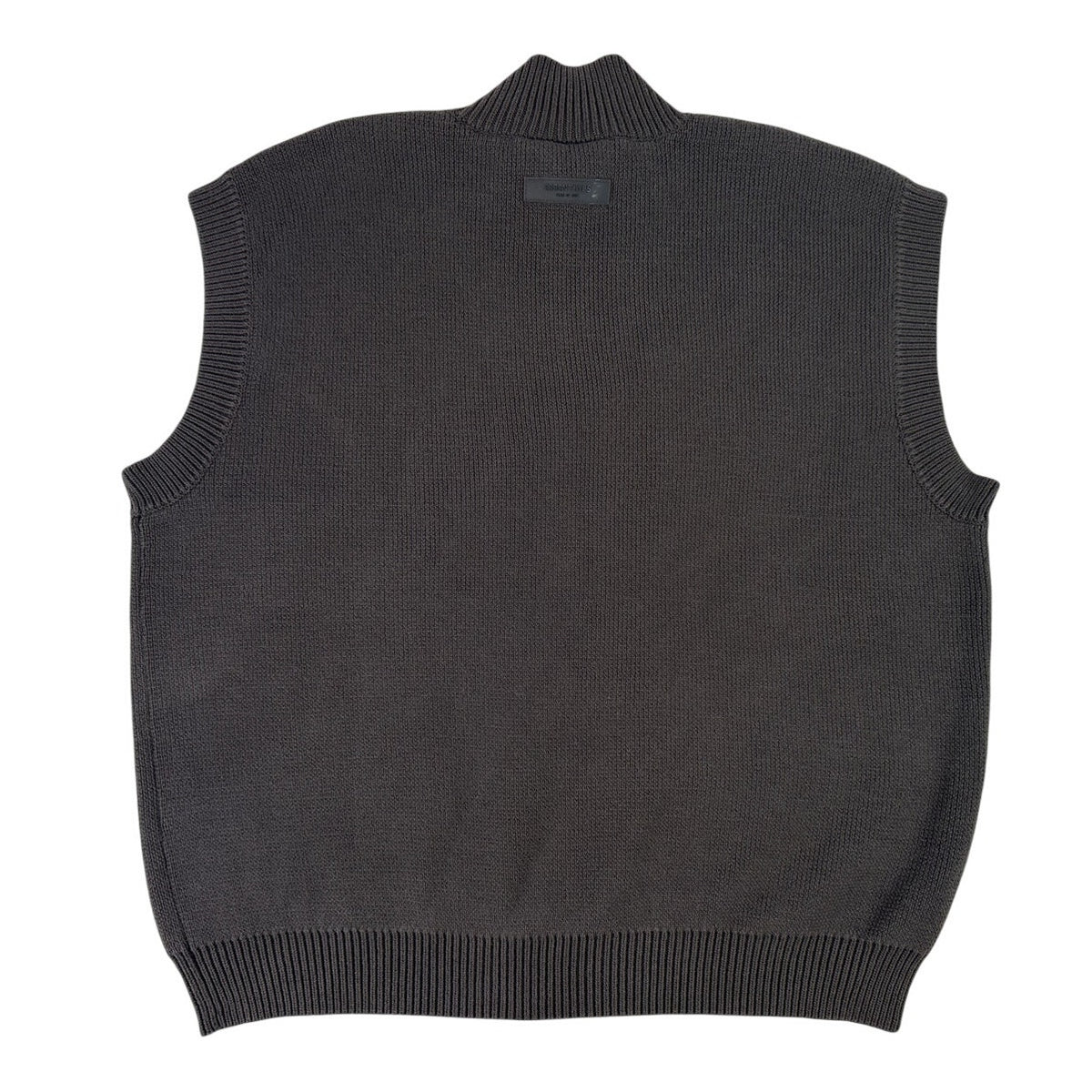 Fear of God Essentials Gray Mock Neck Knit Sweater Vest Men's Sz L
