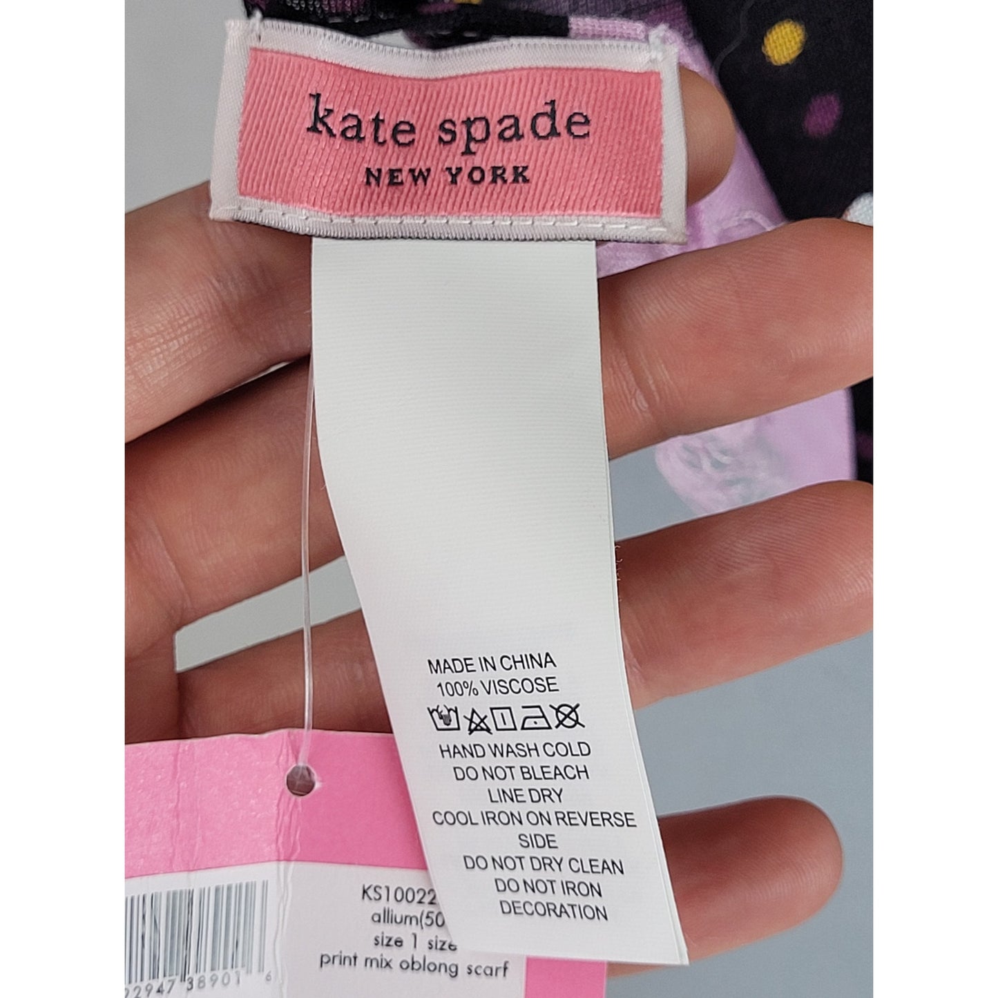 Kate Spade New York Print Mix Oblong Scarf Retail $88 NWT