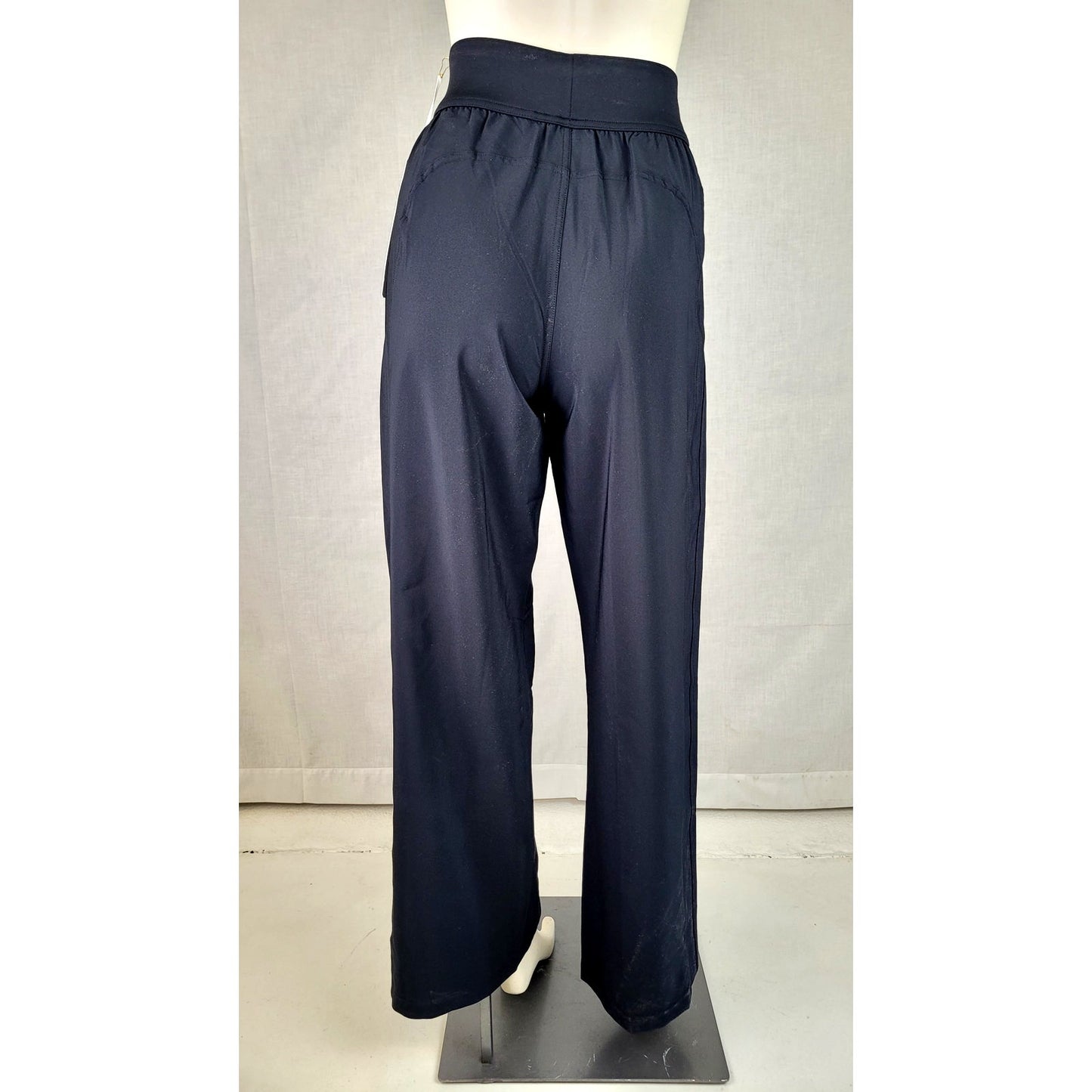 Alo Yoga Wide-leg Pant Pleated Front High Rise Waistband Logo Women's Sz S NWT
