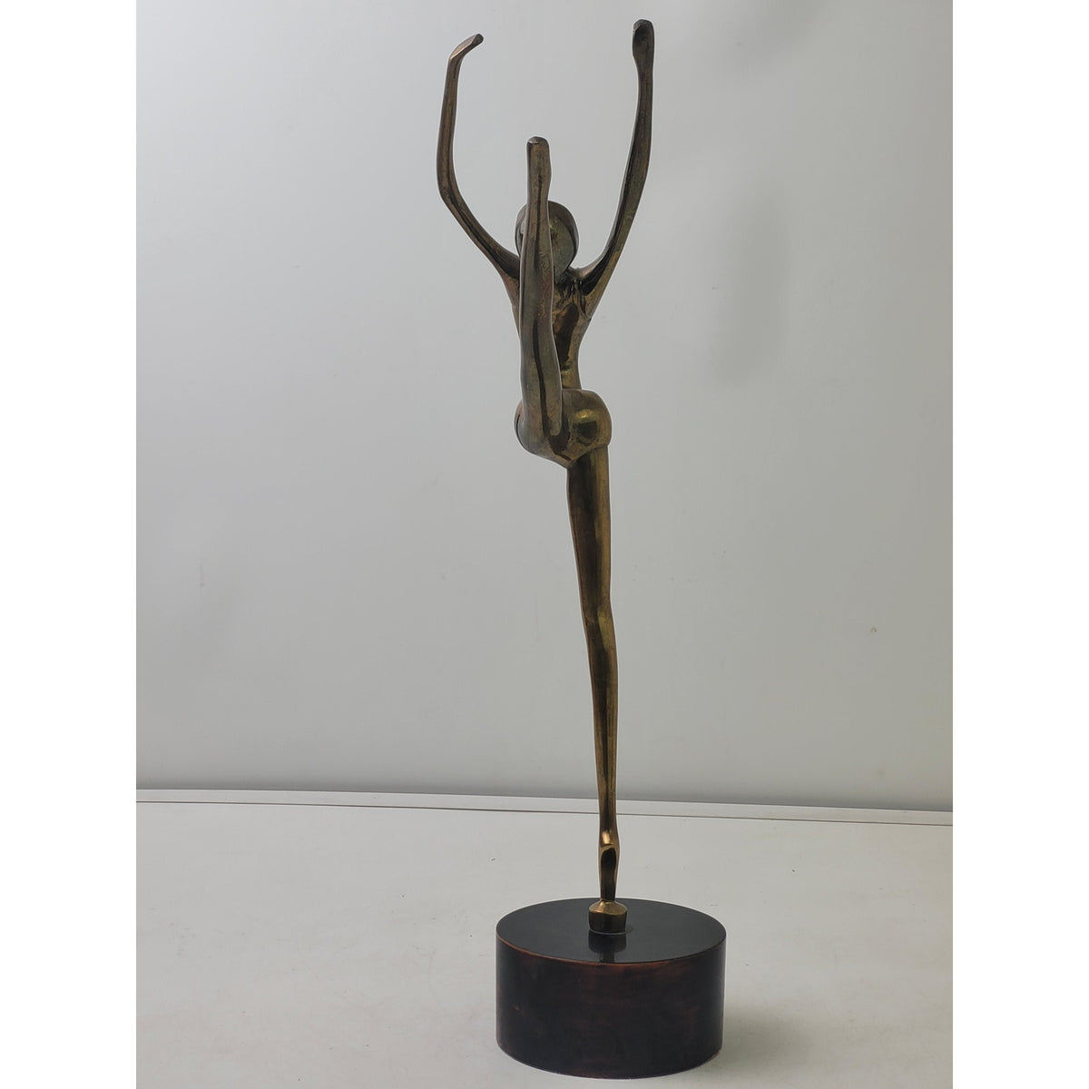 VTG Mid-Century Modern Brass Ballerina Figurine Sculpture | 17.5" Tall