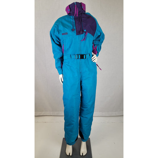 1990s VTG Columbia Ski Suit Blue & Purple Women's Sz M