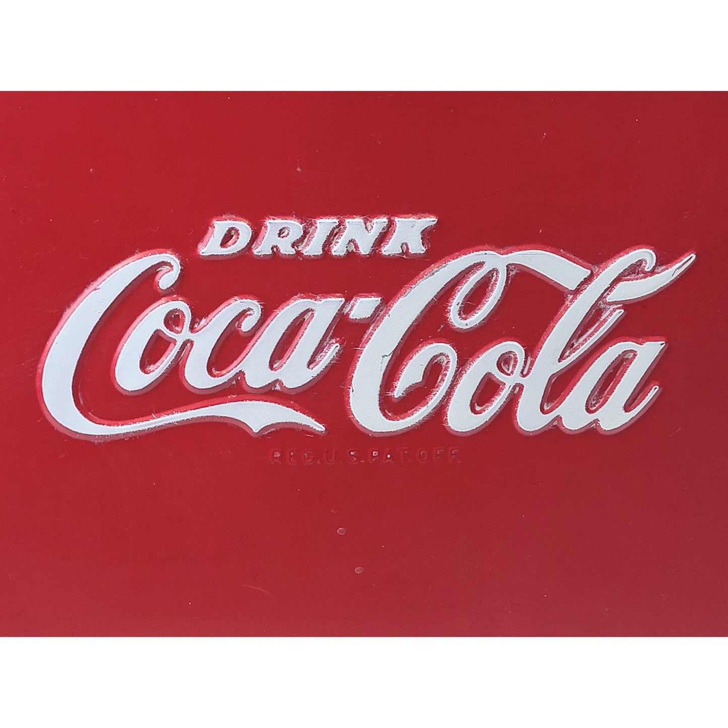Vintage 1950s Coca-Cola Metal Cooler Progress Refrigerator Co. 19"x18"x13"