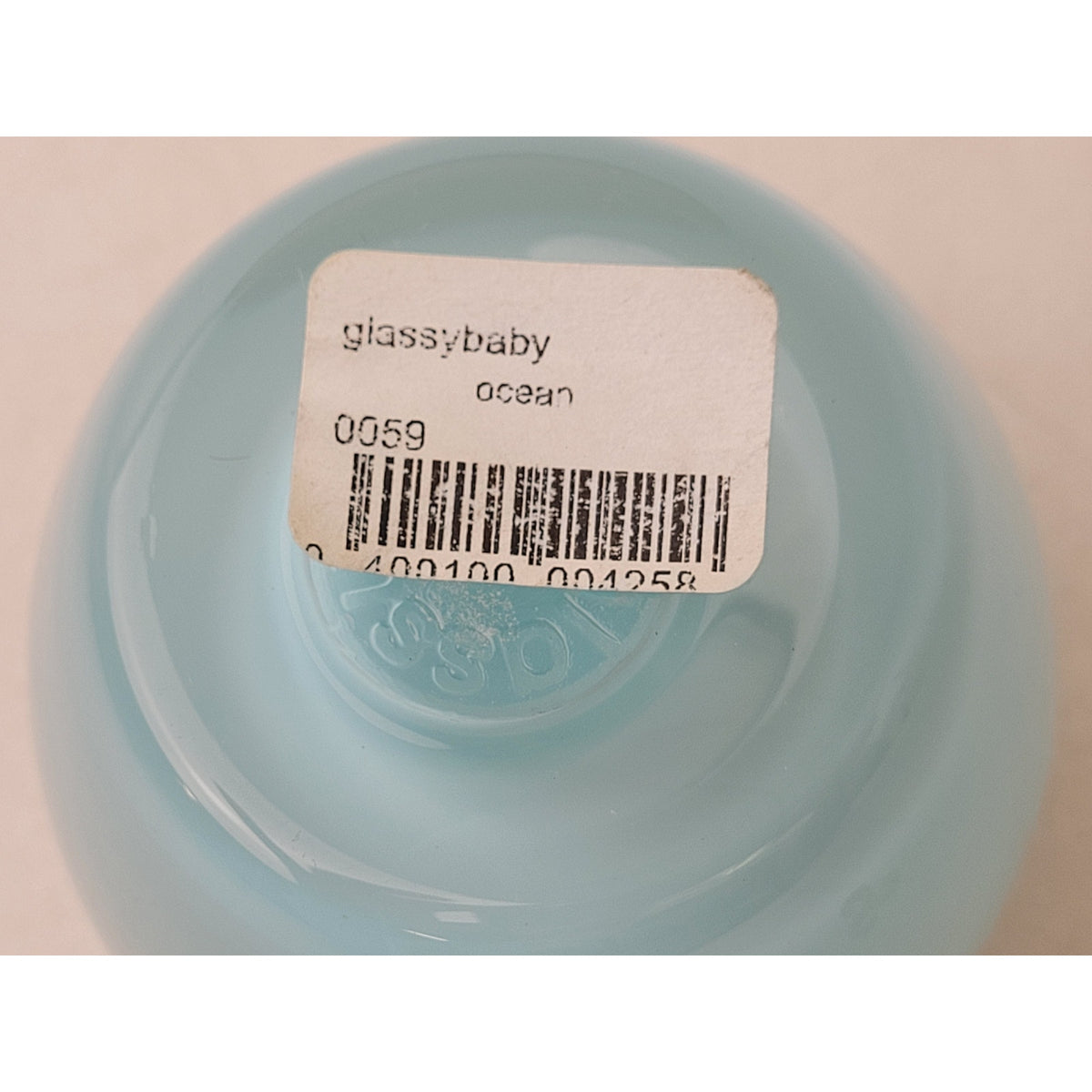 glassybaby "Ocean" Light Blue Handblown Glass Votive Candle Holder Rare w Tag