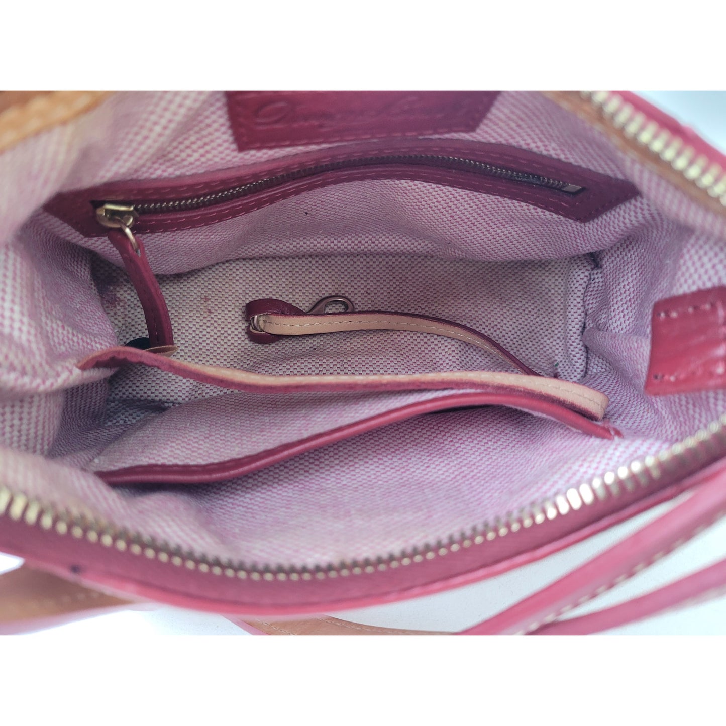 Dooney & Bourke Red Pebble Leather Crossbody Small Bag