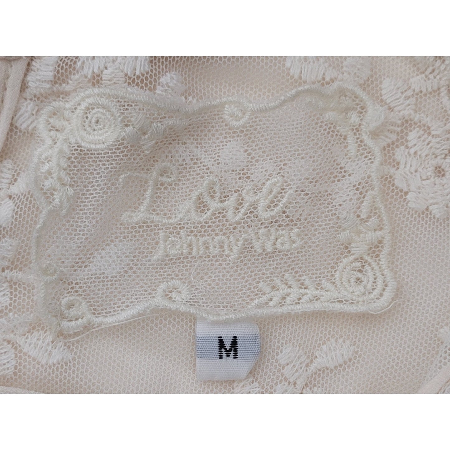 Johnny Was Romantic Cream Ruffled Lace Blouse Size Medium