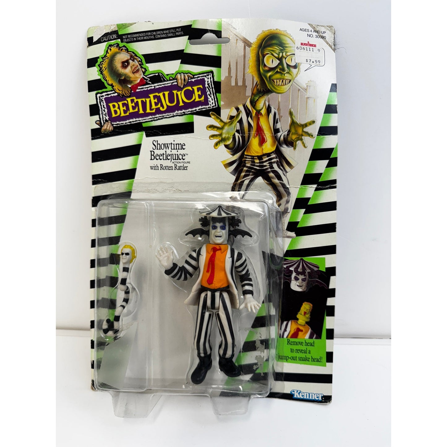 Vintage 1989 Beetlejuice Showtime Rotten Rattler Kenner