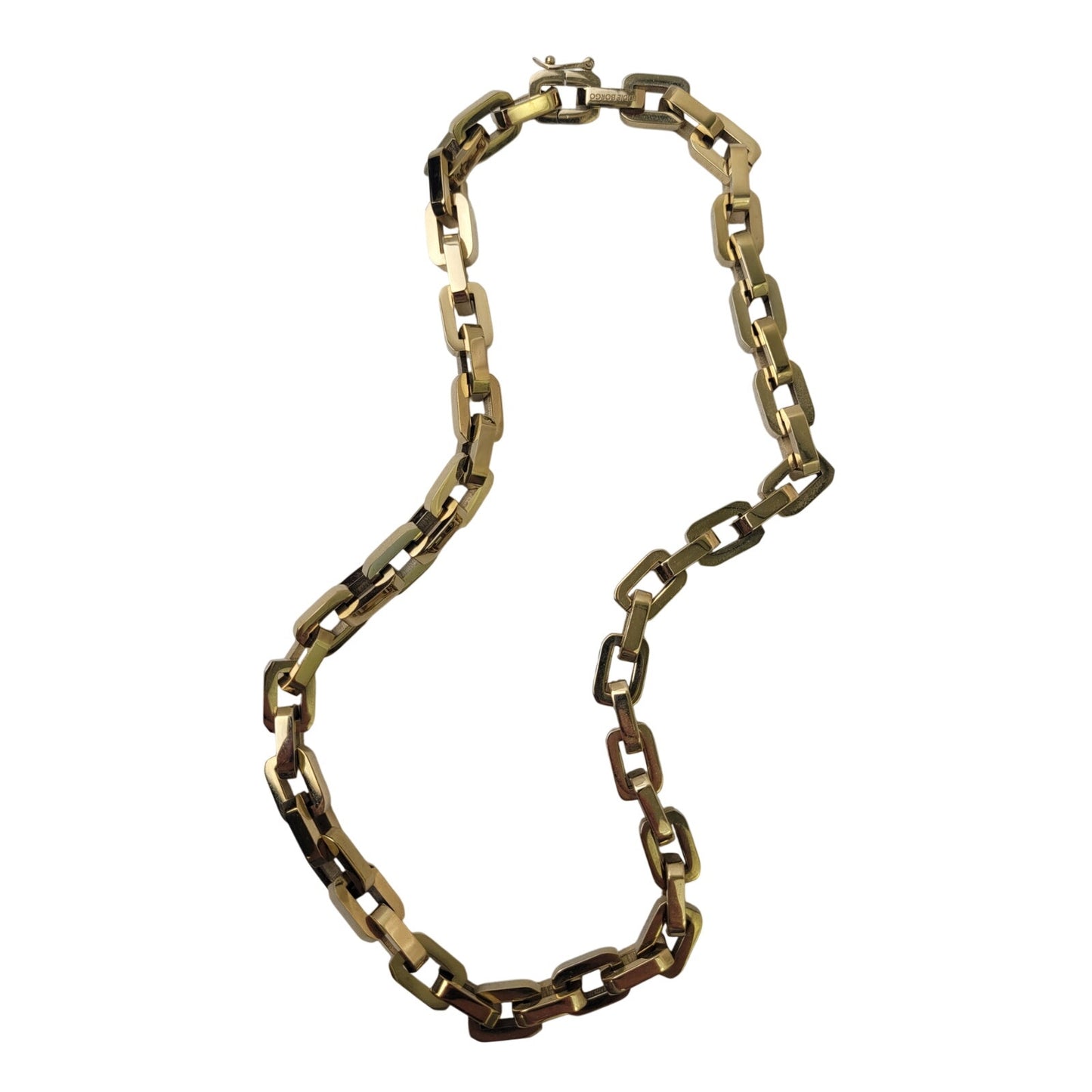 Eddie Borgo Supra Link Collar Necklace 12K Gold-Plated Rectangular Links | 17"